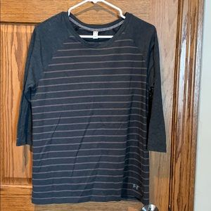 Black and Grey 3/4 length under Armor top